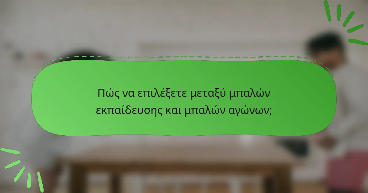 Πώς να επιλέξετε μεταξύ μπαλών εκπαίδευσης και μπαλών αγώνων;